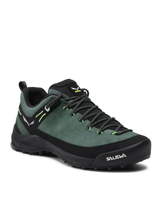 Salewa Wildfire Leather Men's Green Hiking Shoes