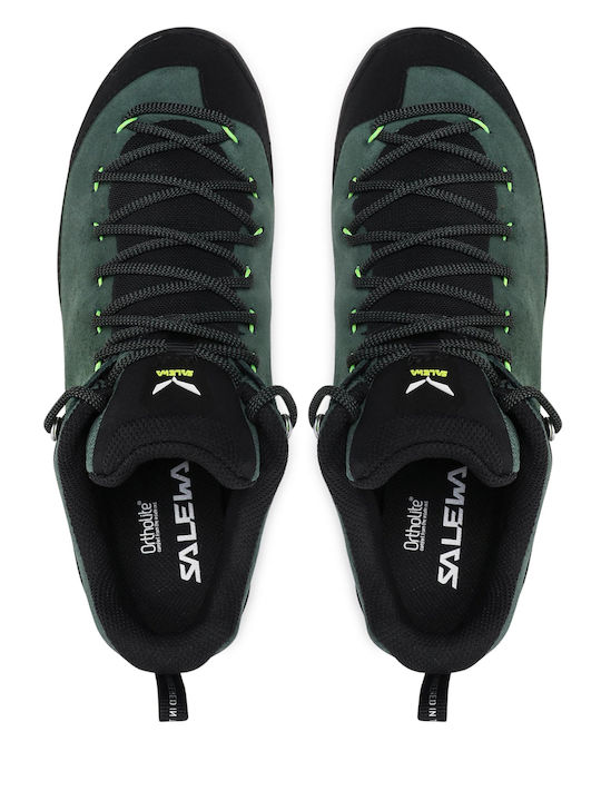 Salewa Wildfire Leather Men's Green Hiking Shoes
