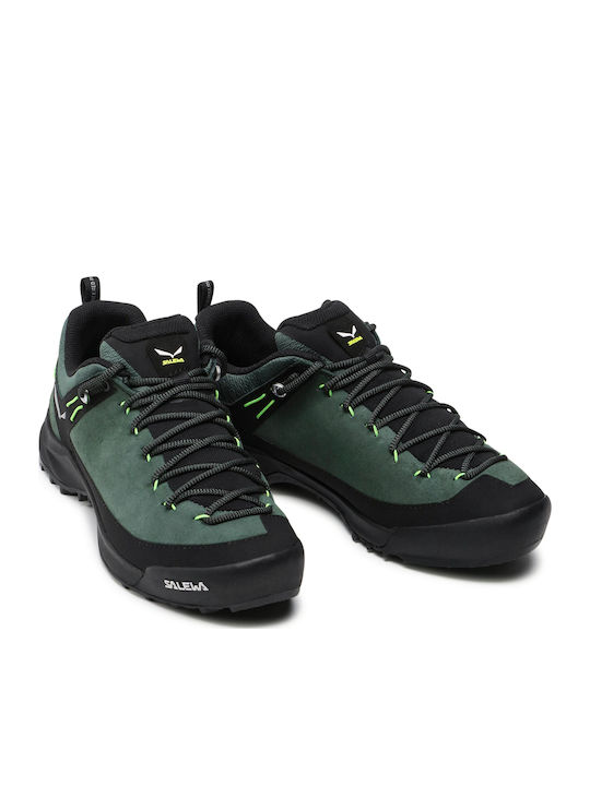 Salewa Wildfire Leather Men's Green Hiking Shoes
