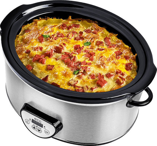 ECG PH 6520 Slow Cooker 320W with Capacity 6.5lt Silver