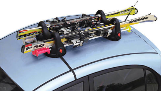 Menabo Himalaya Magnetic Car Ski Mounts Suitable for 2 Ski Pairs & 4 Baton Pairs