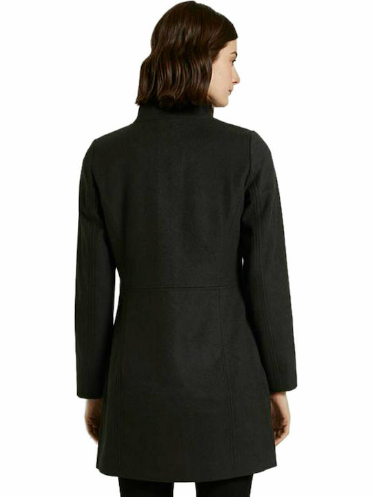 Tom Tailor Γυναικείο Μαύρο Παλτό