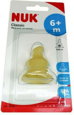 Nuk Classic Nipple of Rubber Medium Flow for 6+ months 1τμχ