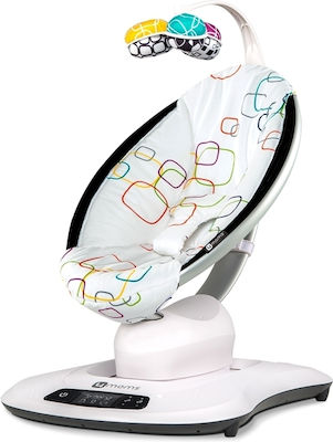 4moms Relax Μωρού Κούνια MamaRoo4 Plush White με Μουσική για Παιδί έως 11kg