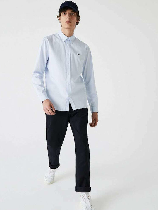 Long-sleeved Cotton Shirt Light Blue