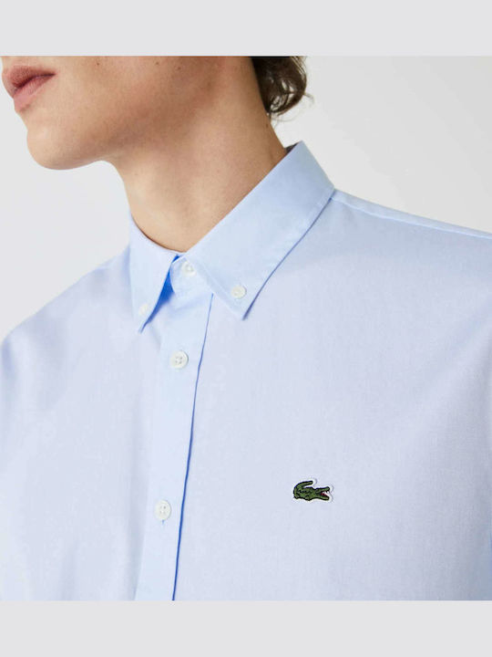 Long-sleeved Cotton Shirt Light Blue