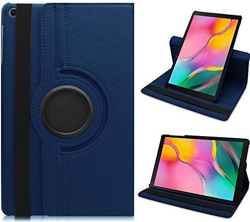 Flip Cover Lederartige Rotierende Marineblau Galaxy Tab A 10.1 2019
