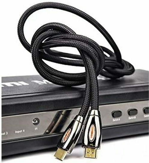 DCU Braided Cablu HDMI de sex masculin - HDMI de sex masculin 2m Negru