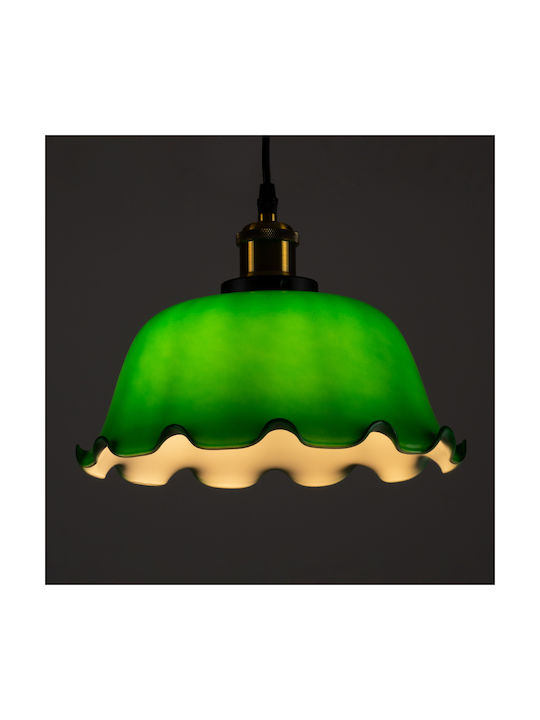 GloboStar Nostalgia Pendant Light Green Bell with Socket E27 34x34x20cm