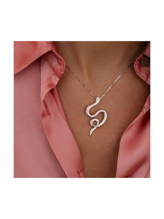 Jcou Necklace with design Snake from Silver