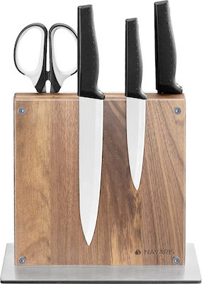 Navaris Magnetic Knives Stand Wooden