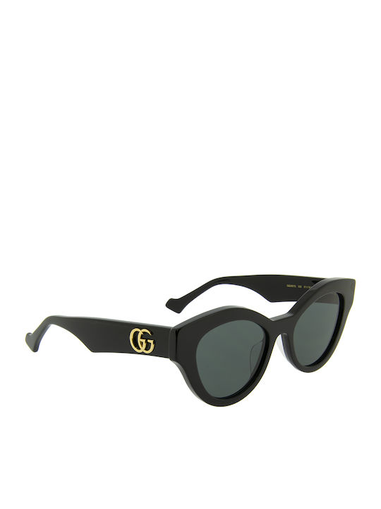 Gucci Women's Sunglasses with Black Plastic Frame and Black Lens GG0957S 002