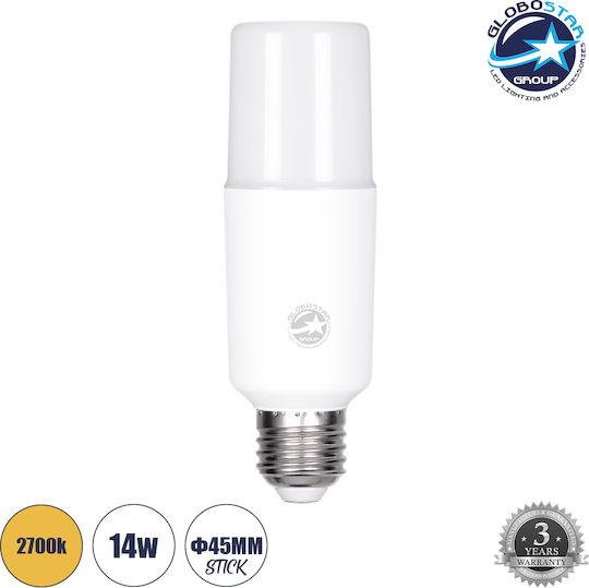 GloboStar LED Bulb 14W 137mm for Socket E27 and Shape A60 Warm White 1456lm