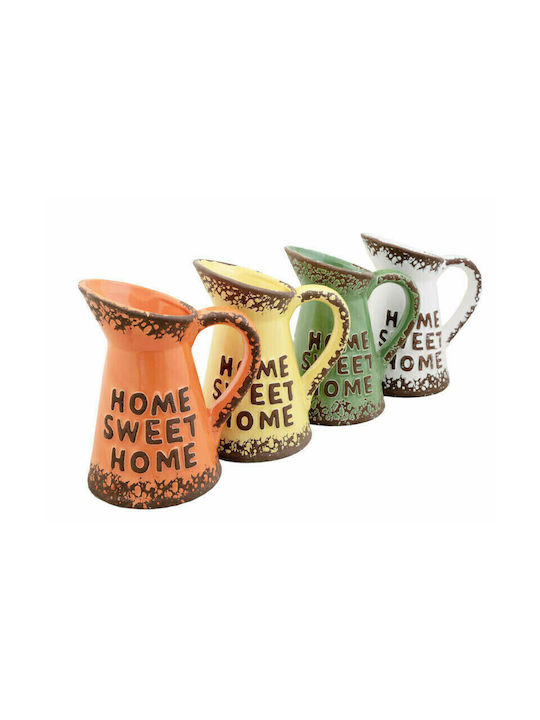 Lalos Country Style Ceramic Jug Πορτοκαλί 250ml