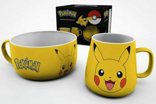 GB eye Σετ Πρωίνου Pokemon Pikachu Κούπα Κεραμική Κίτρινη 380ml
