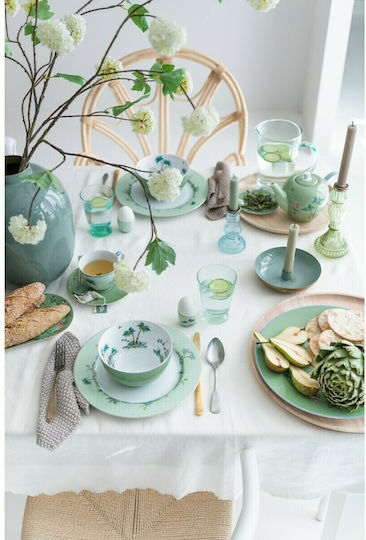 PiP Studio Jolie Flowers Правоъгълен Сервизна Табла от Порцелан в Зелен Цвят 33.3x15.5см 51.018.121 1бр