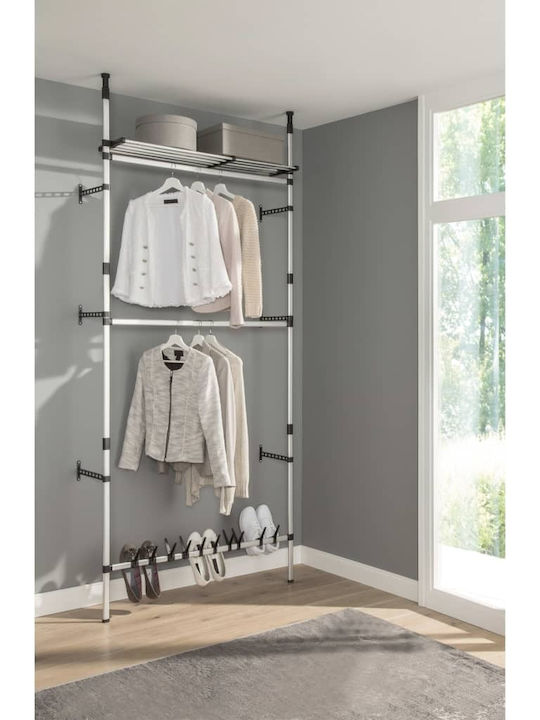 vidaXL Floor Garment Rack made of Metal Silver
