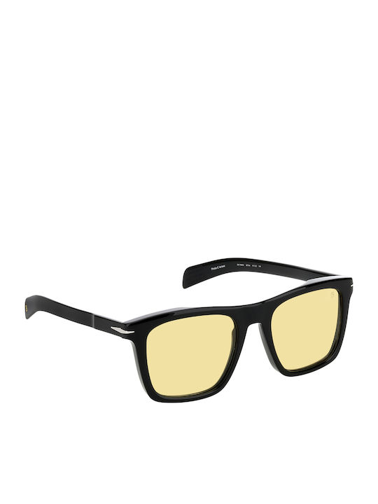 David Beckham Men's Sunglasses with Black Plastic Frame and Brown Lens DB 7000/S 807/UK