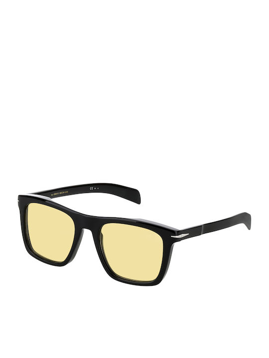 David Beckham Men's Sunglasses with Black Plastic Frame and Brown Lens DB 7000/S 807/UK