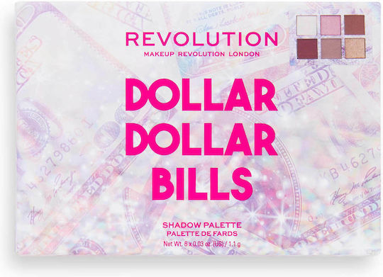 Revolution Beauty Power Shadow Παλέτα με Σκιές Ματιών σε Στερεή Μορφή Dollar Dollar Bills