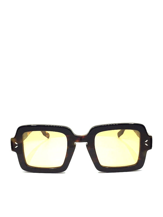Alexander McQueen Γυαλιά Ηλίου Καφέ με Κοκκάλινο Σκελετό Alexander McQueen Γυαλιά Ηλίου Καφέ με Κοκκάλινο Σκελετό