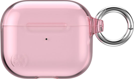 Speck Presidio Clear Microban Silicone Case with Keychain Icy Pink for Apple AirPods 3
