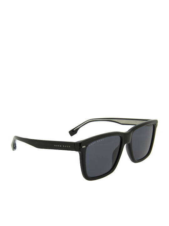 Boss Men's Sunglasses with Black Plastic Frame and Black Lens BOSS 1317/S 284/IR