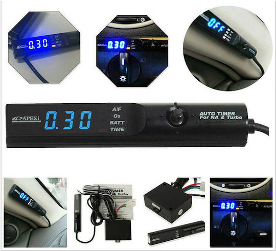 Apexi Ψηφιακό Turbo Timer Αυτοκινήτου Blue Light