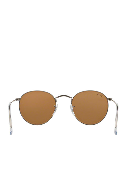 Ray Ban Round Metal Unisex Sunglasses with Gold Metallic Frame and Yellow Mirror Lenses RB3447 029/93