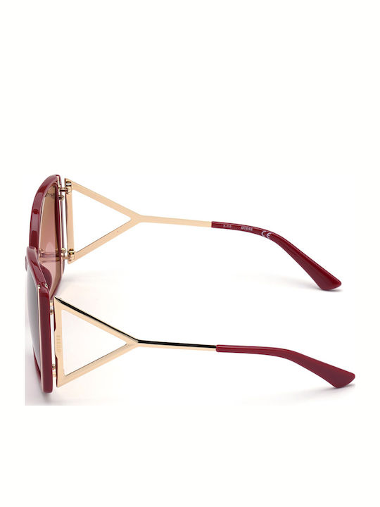 Guess Women's Sunglasses with Burgundy Frame and Burgundy Gradient Lens GU7751 69T