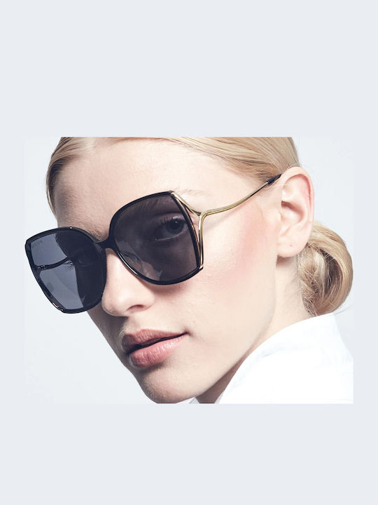 Bolon Damen Sonnenbrille mit Gray Metall Gestell und Gray Verlaufsfarbe Linse BL6076C70