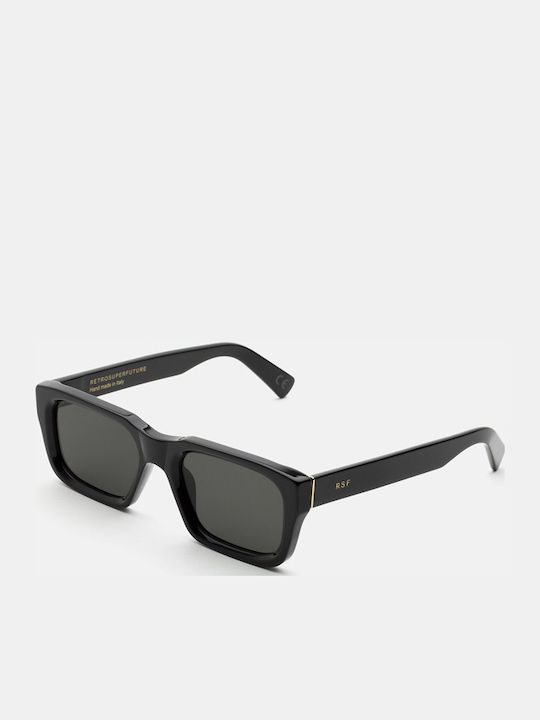 Retrosuperfuture Augusto Unisex Γυαλιά Ηλίου με Μαύρο Κοκκάλινο Σκελετό και Μαύρο Φακό