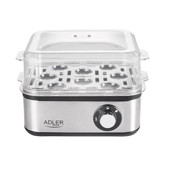 Adler Egg Cooker 8 Positions 800W Silver