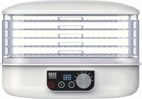 Bass Polska BH10602 Lebensmittel-Dörrgerät mit 5 Regalen und Einstellbarer Temperatur 35-70°C