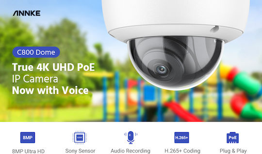 Annke I91BN01 IP Surveillance Camera 4K Waterproof with Microphone and Lens 2.8mm