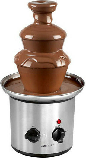 Clatronic Silver Chocolate Fountain with 3 Flats SKB 3248 170W 21x21x39cm