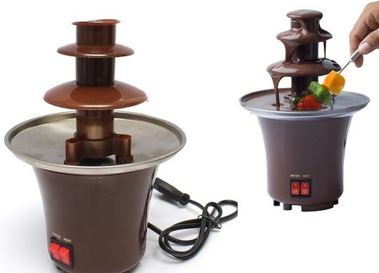 Factory Brown Chocolate Fountain with 3 Flats Mini Fondue 65W 14.5x14.5x21.5cm