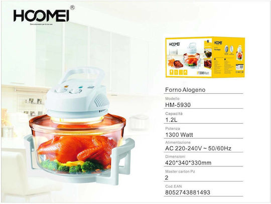 Hoomei Halogen Oven Cooker 12lt White