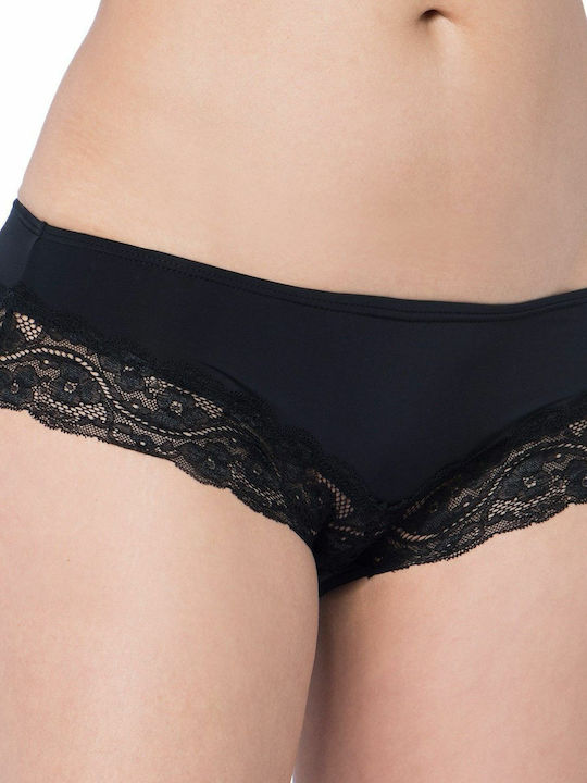 Lovely Micro Hipster Women's Slip with Lace Black