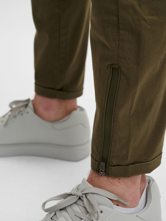 Pisa Hose Chino Elastisch in Schlanker Passform Green Leaf