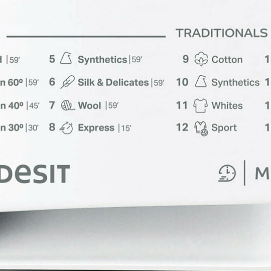 Indesit MTWA 81283 W EE Πλυντήριο Ρούχων 8kg 1200 Στροφών F158856
