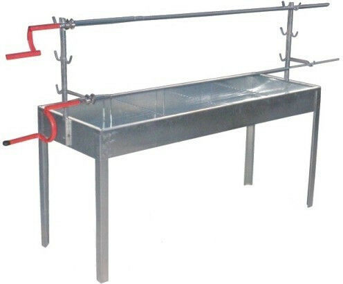 Biofan Verzinkt Holzkohlegrill für Lamm 140cmx67cm