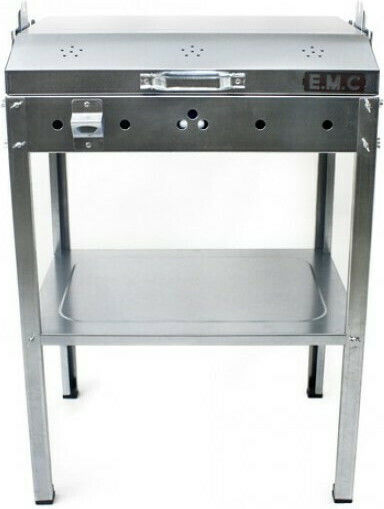 Pitsilos Galvanized Charcoal Grill with Lid 55cmx40cm