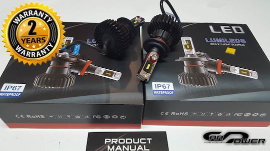 Heleco Λάμπες Αυτοκινήτου & Μοτοσυκλέτας HB4-9006 LED 6000K Ψυχρό Λευκό 12-24V 2τμχ