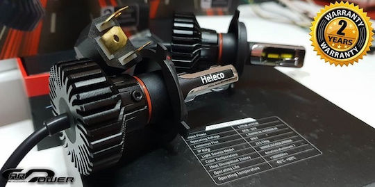 Heleco Λάμπες Αυτοκινήτου & Μοτοσυκλέτας H8 LED 6000K Ψυχρό Λευκό 12-24V 2τμχ