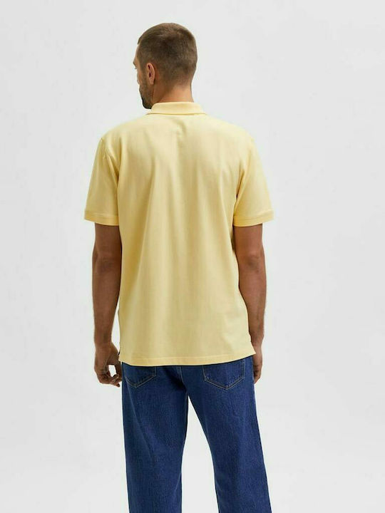 Selected Men's Short Sleeve Blouse Polo Yellow