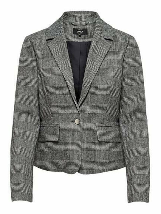 Only Damen Mittellang Blazer Gray