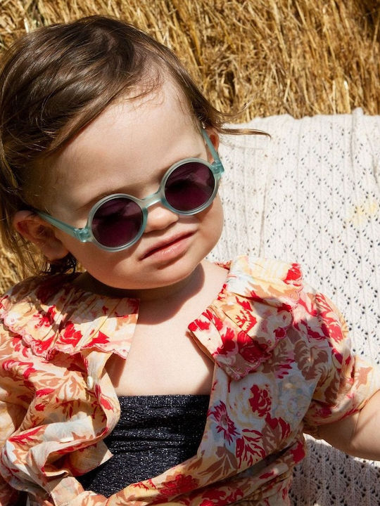 KiETLA Woam Round Baby Sunglasses Blue Sky for 0-2 Years