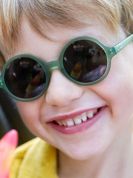 KiETLA Woam Kids Sunglasses Bottle Green for 2-4 Years