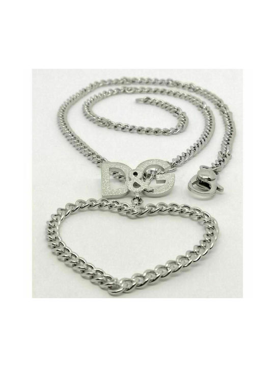 Dolce & Gabbana Necklace with design Heart from Steel